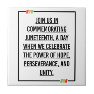 Azulejo Citas del 19 de junio, Libertad para afroamericano