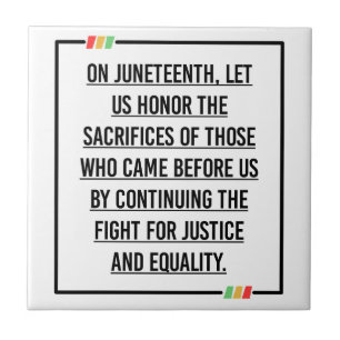 Azulejo Citas del 19 de junio, Libertad para afroamericano