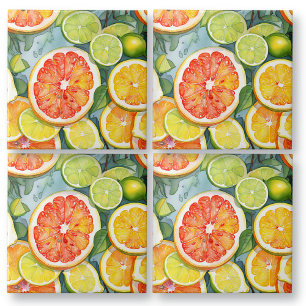 Azulejo Cítricos de pomelo, lémones, extremidades y Naranj