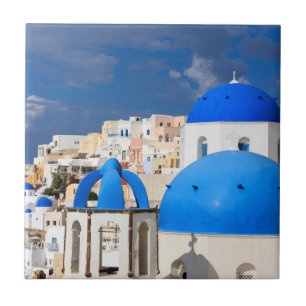 Azulejo Cityscape de Santorini, Grecia