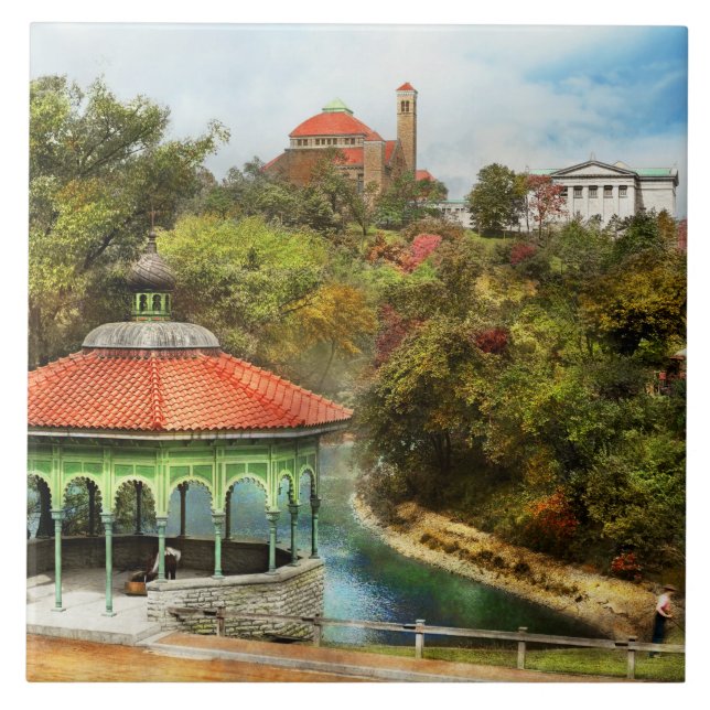 Azulejo Ciudad Cincinnati OH - La casa de primavera Gazebo (Frente)