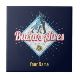 Azulejo Ciudad de Buenos Aires Argentina retro tango vinta