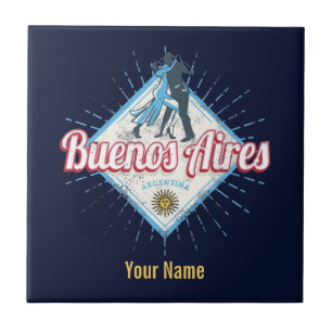 Azulejo Ciudad de Buenos Aires Argentina retro tango vinta