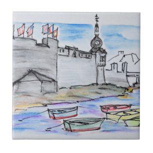 Azulejo Ciudad de Concarneau   Finisterre, Bretaña