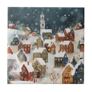 Azulejo Ciudad de Navidades ilustrativos