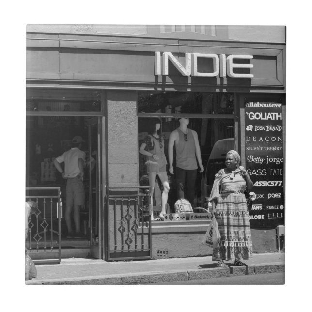 Azulejo Ciudad del Cabo Vista de la calle Sudáfrica (Frente)