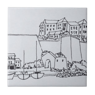 Azulejo Ciudad fortificada de Calvi  Córcega, Francia