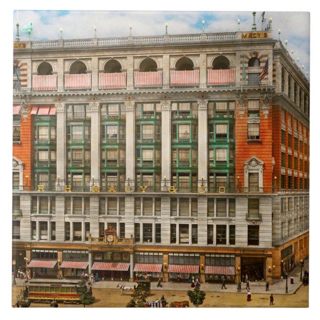 Azulejo Ciudad - NY - Declaración de moda 1905 (Frente)