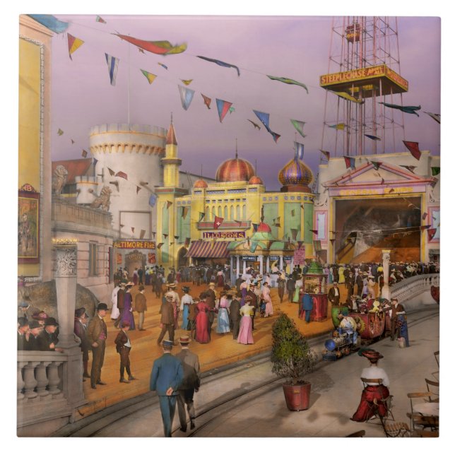 Azulejo Ciudad - NY - todo para su diversión 1905 (Frente)