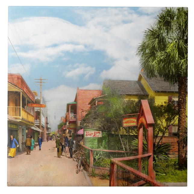 Azulejo Ciudad - San Agustín Florida - Acogedor Inn 1908 (Frente)