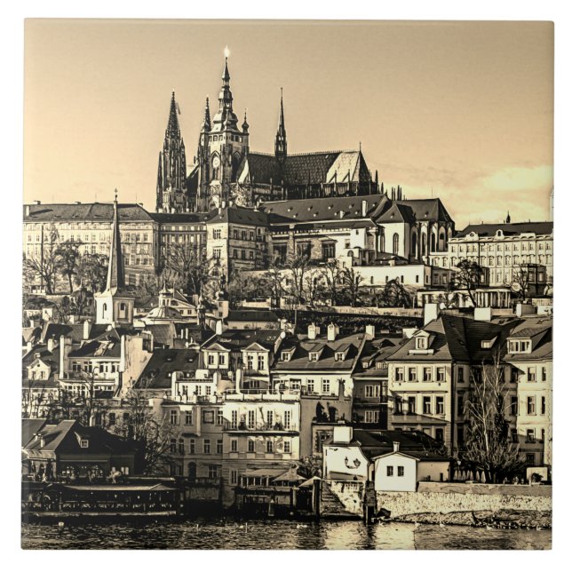 Azulejo Ciudad Vieja de Praga. República Checa. (Frente)