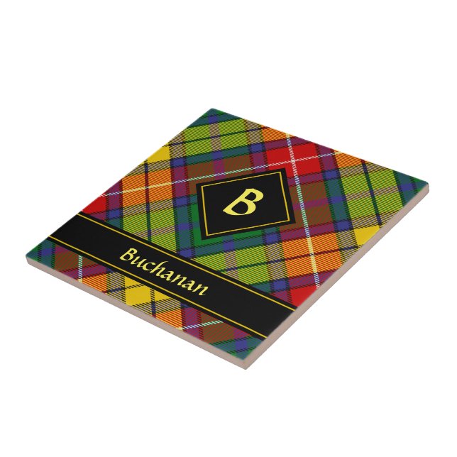 Azulejo Clan Buchanan Tartan (Lado)