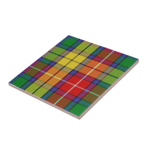 Azulejo Clan Buchanan Tartan