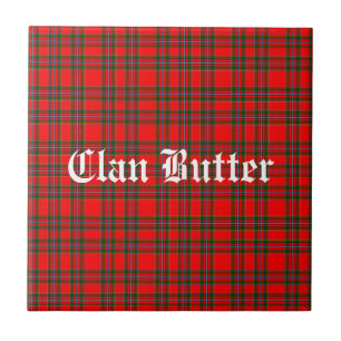 Azulejo Clan Butter Tartán y Personalizado Textos