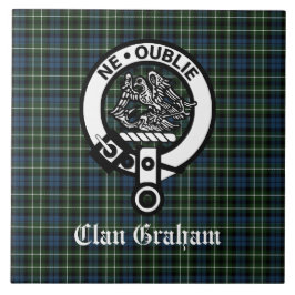 Azulejo Clan Graham Montrose Tartan & Escudo