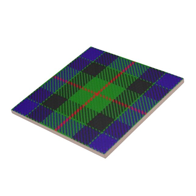 Azulejo Clan Gunn Tartan (Lado)
