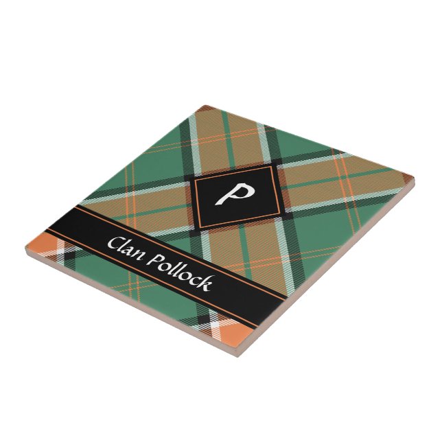 Azulejo Clan Pollock Tartan Ceramic Tile (Lado)