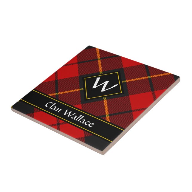 Azulejo Clan Wallace Tartan Ceramic Tile (Lado)