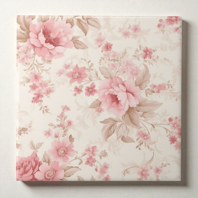 Azulejo Clásica Flor Rosa (Subido por el creador)