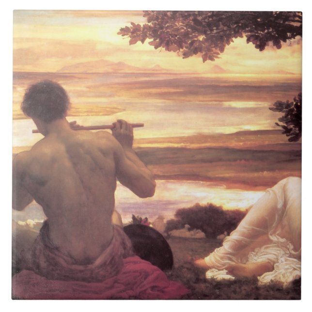 Azulejo Clásica Idyll (por Frederic Leighton) (Frente)