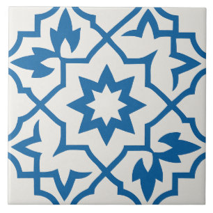 Azulejo Clásico Azul de Estrella Marroquí