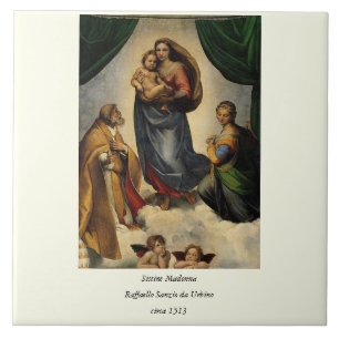 Azulejo Clásico de Raphael "Sistine Madonna" (alrededor de