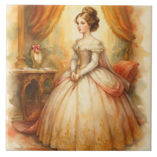 Azulejo Clásico, estilo victoriano, bella princesa