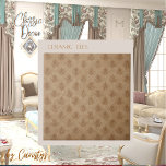 Azulejo Clásico Ornate Emblem Brown Taupe Linen<br><div class="desc">¡Los clásicos son siempre los ganadores! Emblema ordenado en marrón oscuro con fondo de taupe más claro y recubrimiento de lino Se ven magníficos cuartos de baño. Disponemos de una gran variedad de luces de decoración en el hogar, cubiertas de placas de cambio (tenemos una tapa de placa de cambio...</div>