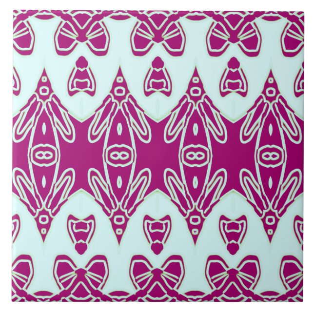 Azulejo Clásico Verde azulado tradicional indio moderno y  (Frente)