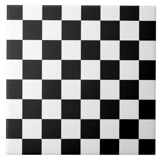 Azulejo Classic Black and White Checkerboard (Frente)