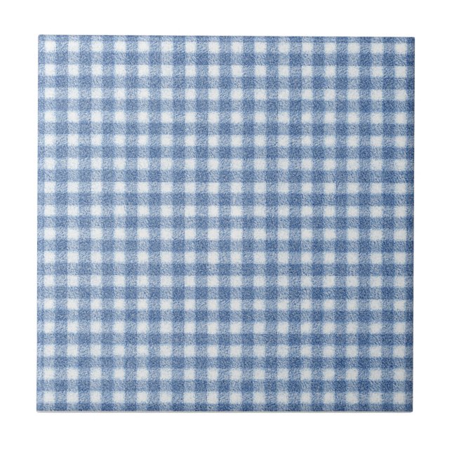 Azulejo Classic Blue and White Gingham Check  (Frente)
