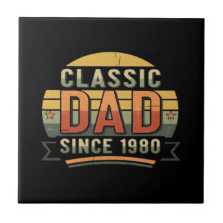 Azulejo Classic Dad Since 1980  Vintage Retro 