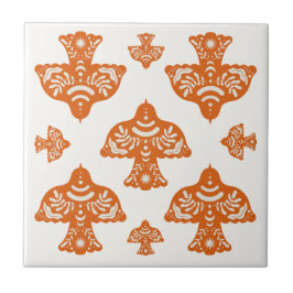 Azulejo Classic elegant folk art birds Italian 