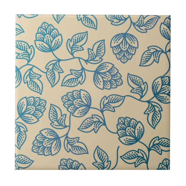 Azulejo Classic Vintage Hop Leaves Pattern (Frente)