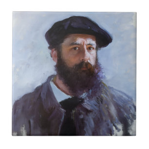 Azulejo Claude Monet, Autorretrato con boina,