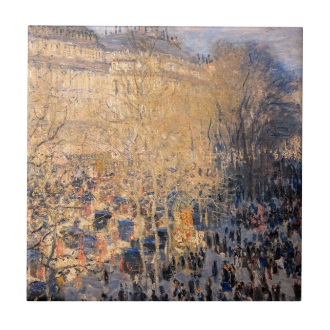 Azulejo Claude Monet - Boulevard des Capucines en París (Frente)