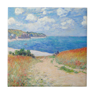 Azulejo Claude Monet - Camino en campos de trigo en Pourvi