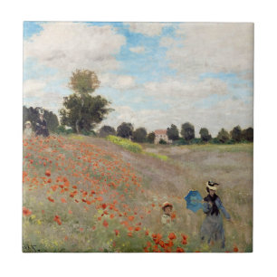 Azulejo Claude Monet - Campo de amapolas