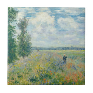 Azulejo Claude Monet - Campos de amapolas cerca de Argente