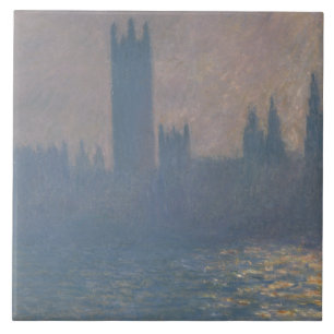 Azulejo Claude Monet - casas del parlamento, luz del sol