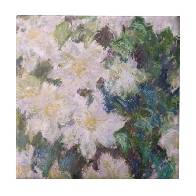 Azulejo Claude Monet - Clemátides blancas (Frente)