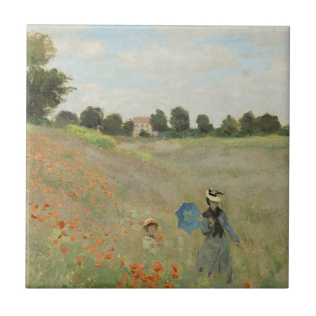Azulejo Claude Monet El campo de amapolas cerca de Argente (Frente)