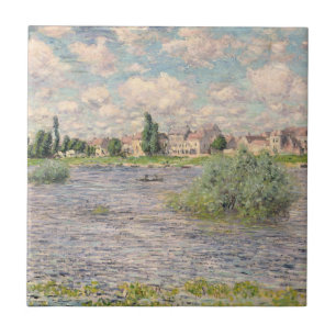 Azulejo Claude Monet el   el Sena en Lavacourt