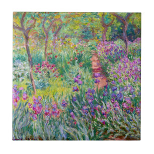 Azulejo Claude Monet - El jardín de iris en Giverny