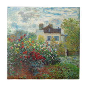 Azulejo Claude Monet - El jardín del artista en Argenteuil