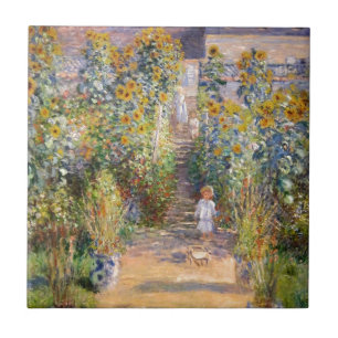 Azulejo Claude Monet el jardín del artista en Vétheuil,