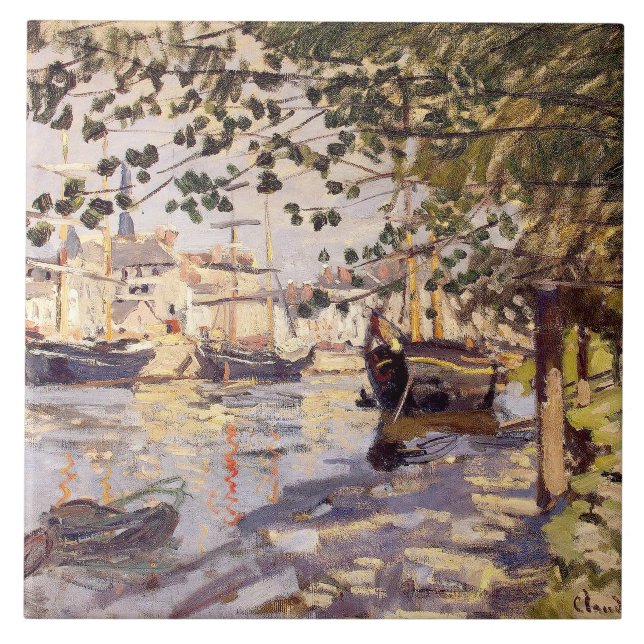 Azulejo Claude Monet. El Sena en Ruán (Frente)