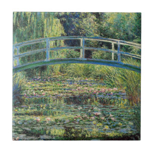 Azulejo Claude Monet - Estanque de nenúfares y puente japo