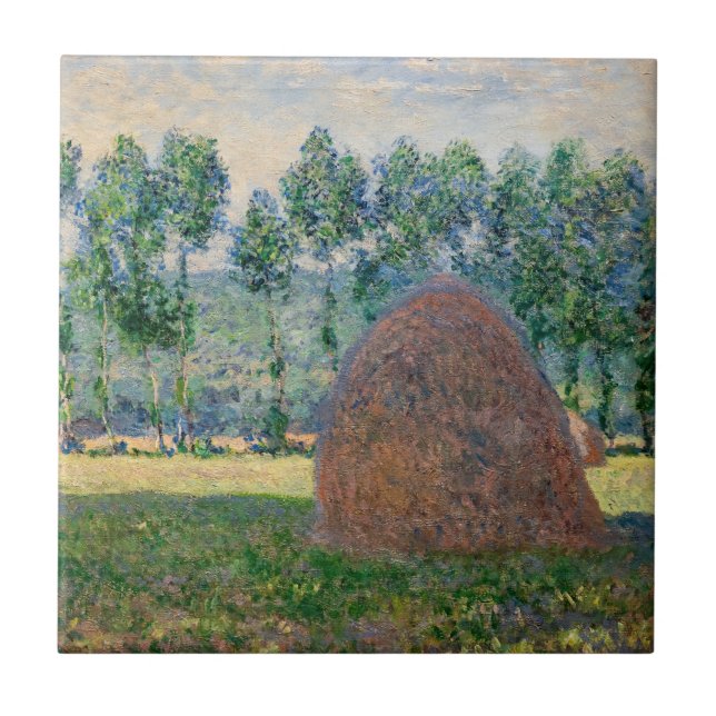 Azulejo Claude Monet - Haystacks cerca de Giverny (Frente)