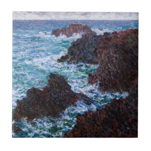 Azulejo Claude Monet - Las rocas en Belle-Ile, Costa Salva